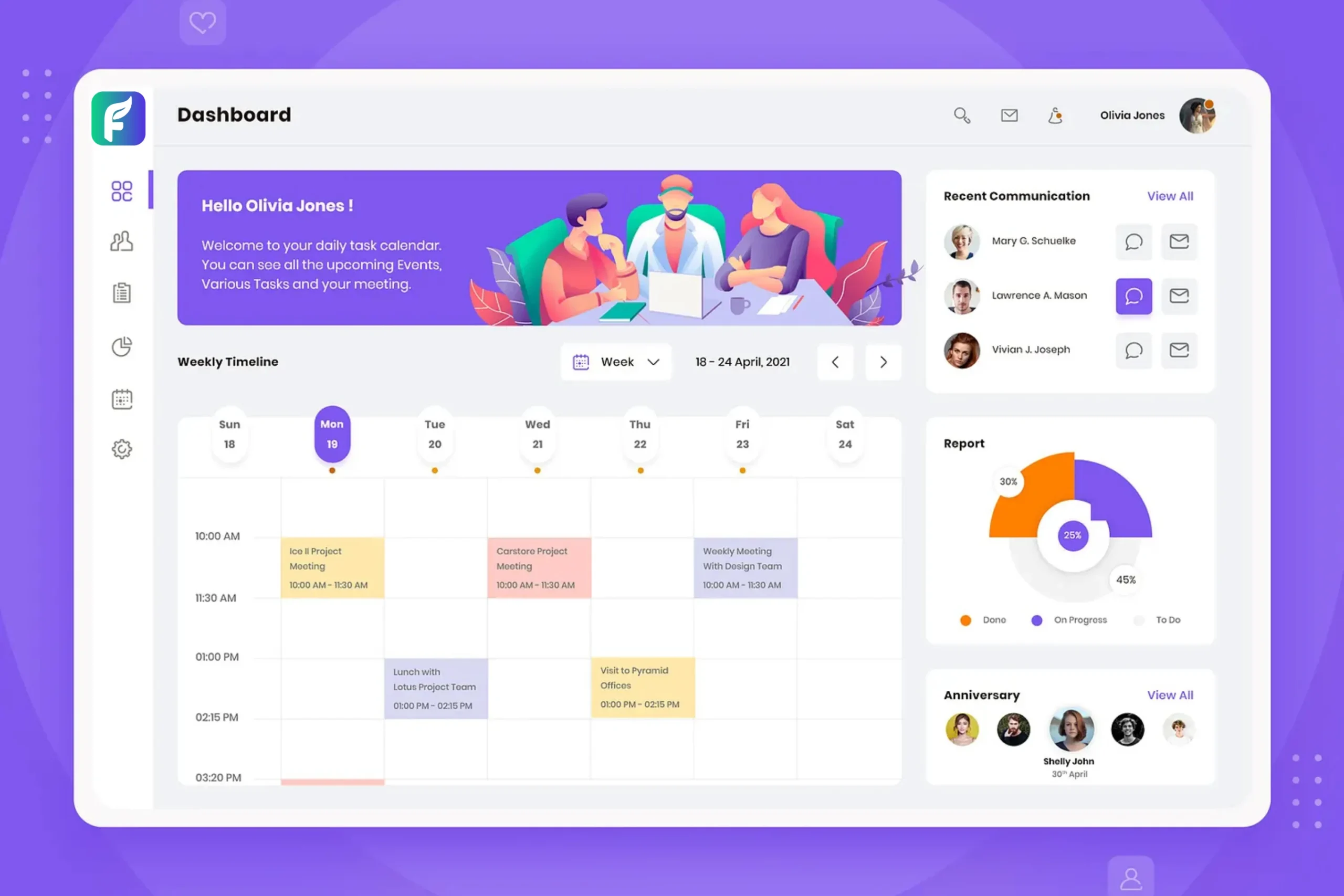Calendar Management Dashboard