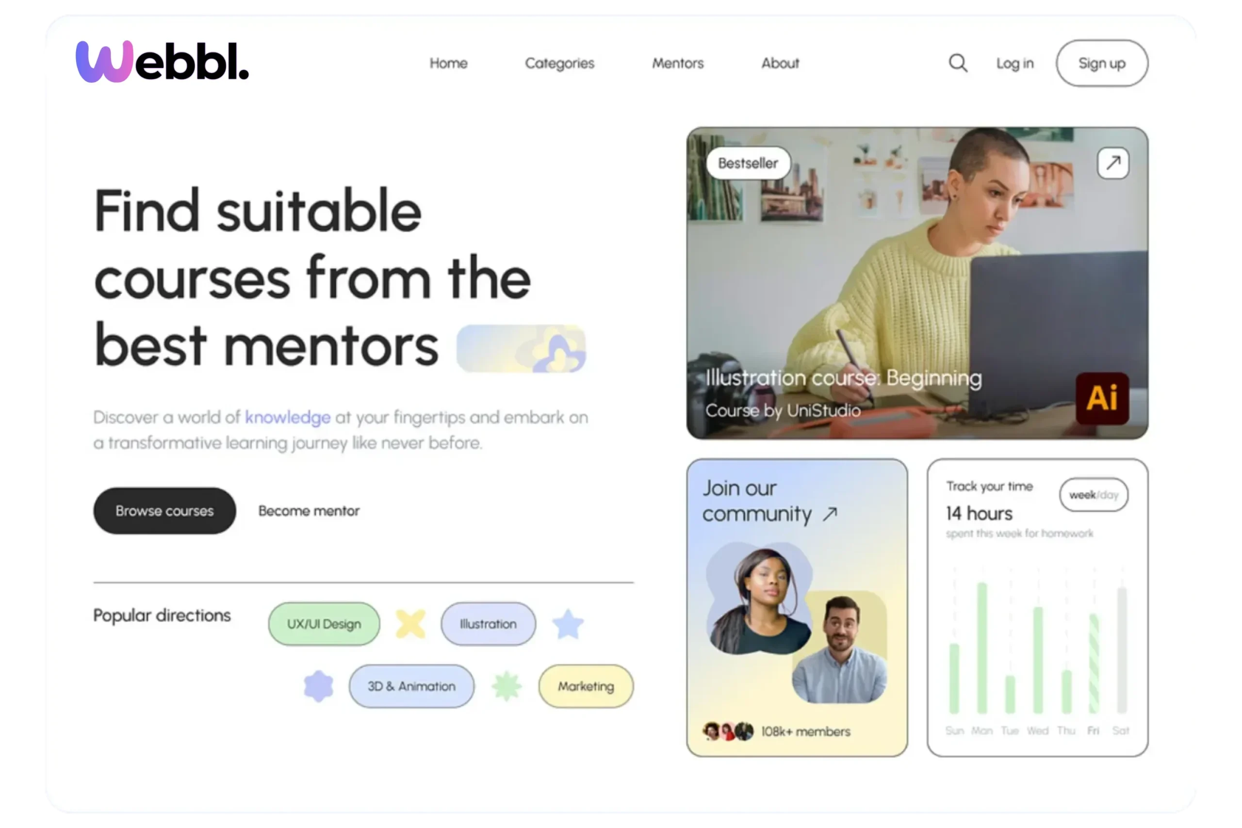 E-learning engagement features and interface